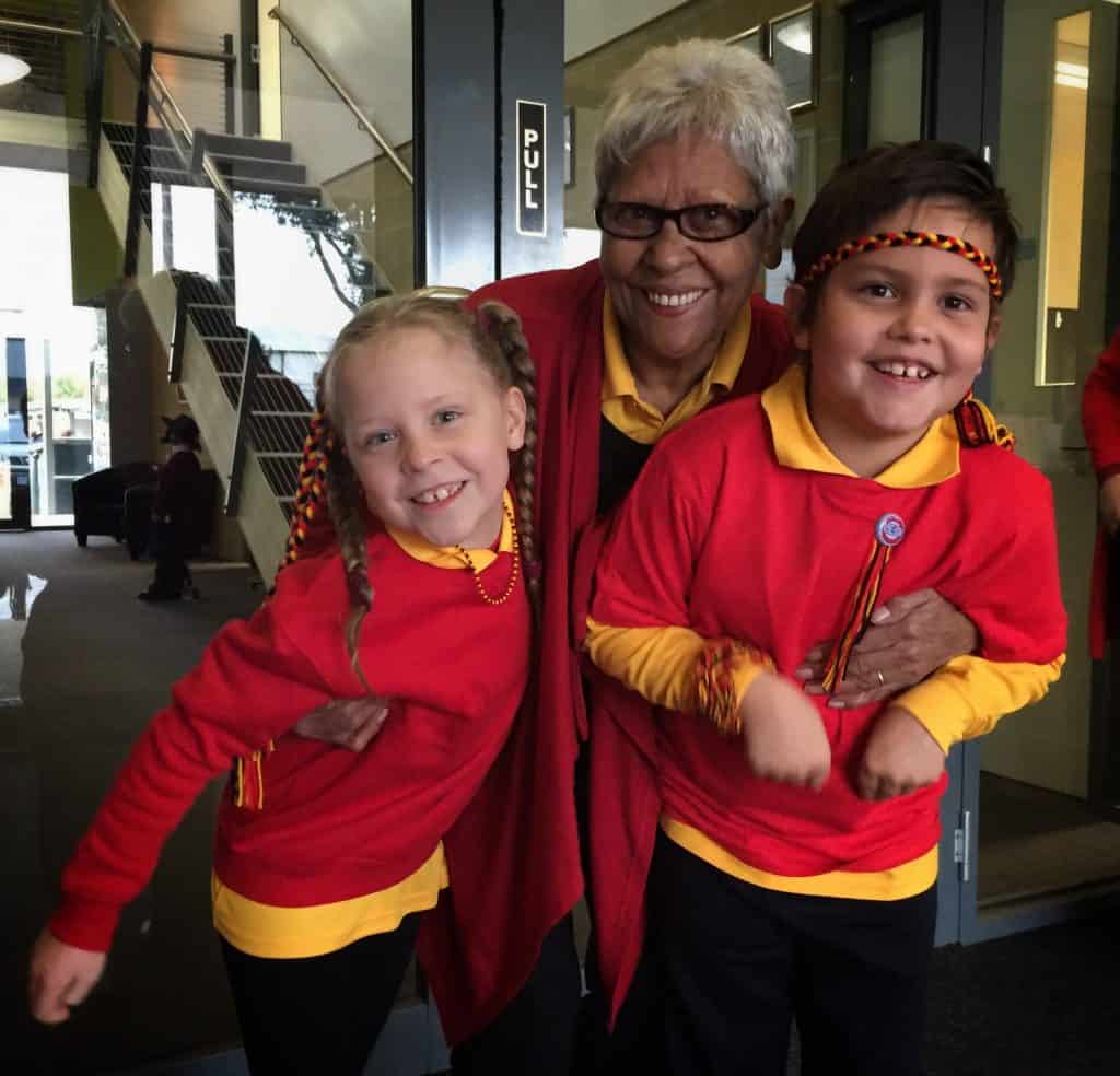 Yorta Yorta elder, Marie with her grandchildren