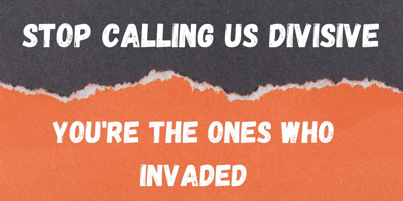 A card ripped in two pieces with 